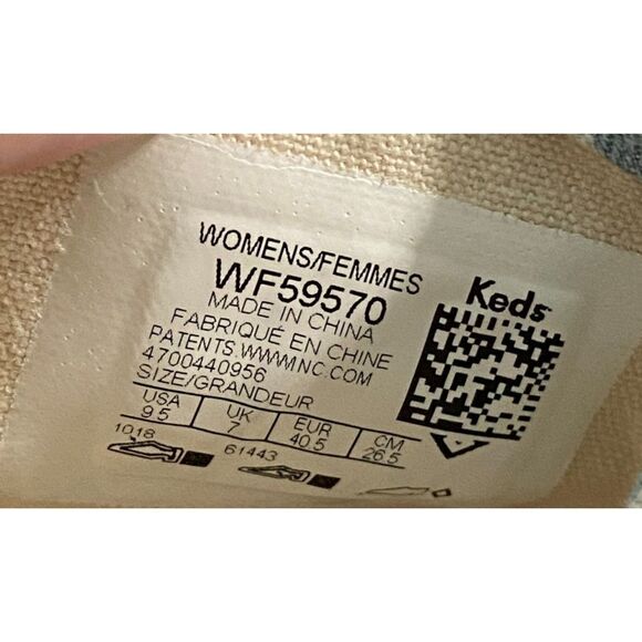 Keds Kickstart Pennant Blue Stripe Baseball Stitch Sneakers 9.5* - Picture 8 of 10